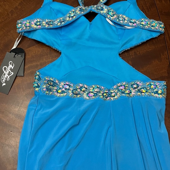 Elizabeth K - GL2144 Sweetheart Neckline Embroidery Gown Size Large NWT Prom - Picture 9 of 13